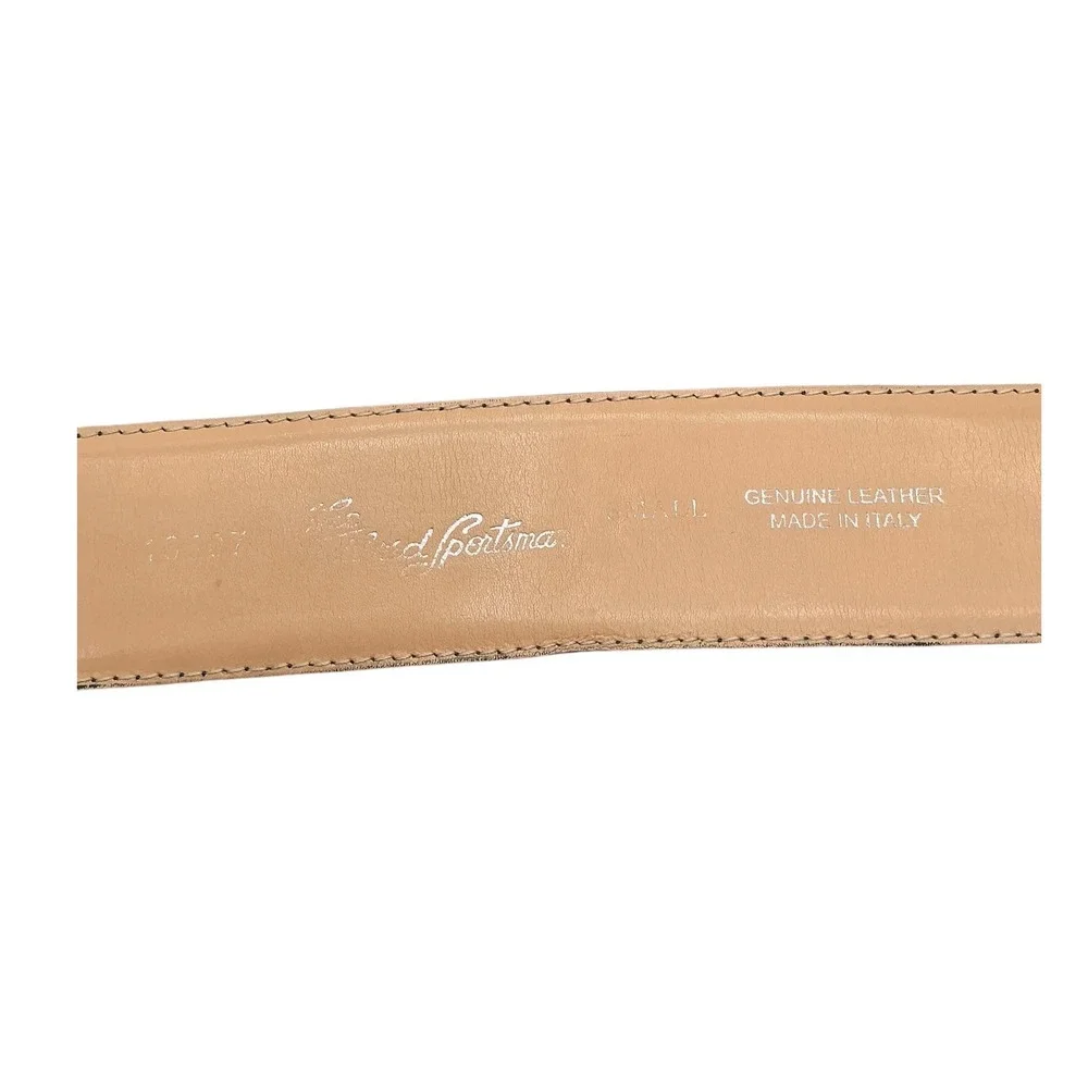 Edward‎ Sportsma Womens Dark Grey Croc Embossed Leather Belt Made in Italy Small